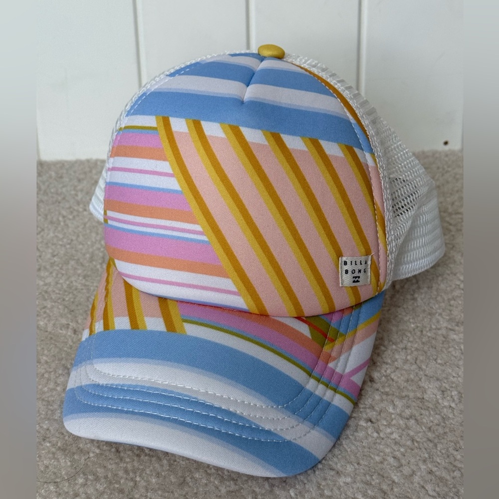 Billabong Heritage Mashup   Multicolor Striped Trucker Hat new